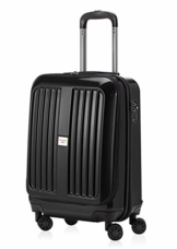 HAUPTSTADTKOFFER - X-Berg -Handgepäck Hartschalenkoffer Koffer Trolley, 55 cm, 42 Liter, TSA, Schwarz - 1