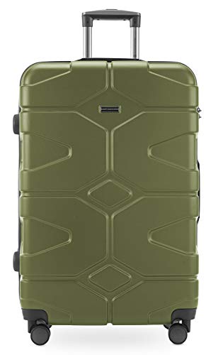 HAUPTSTADTKOFFER - X-Kölln - Hartschalenkoffer Trolley Rollkoffer Reisekoffer, TSA, Doppelrollen, 76 cm, 107-120 Liter, Olivgrün - 2