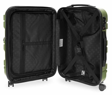 HAUPTSTADTKOFFER - X-Kölln - Hartschalenkoffer Trolley Rollkoffer Reisekoffer, TSA, Doppelrollen, 76 cm, 107-120 Liter, Olivgrün - 7