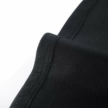 HOMEYEE Damen Elegant Hollow Out Spitzenärmel Swing Plissee Party Cocktailkleid A234 (XL, Schwarz) - 6