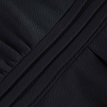 HOMEYEE Damen Vintage 50er Cap Sleeve Cocktail Retro mit Pocket Flared Kleid A196 (S, Schwarz) - 6