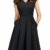 HOMEYEE Damen Vintage 50er Cap Sleeve Cocktail Retro mit Pocket Flared Kleid A196 (S, Schwarz) - 1