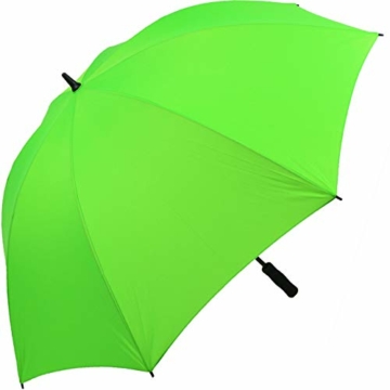 iX-brella Full-Fiber Golfschirm XXL 130cm leicht sturmfest mit Softgriff (neon-grün) - 3