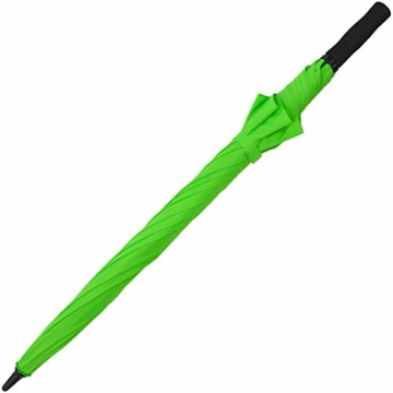 iX-brella Full-Fiber Golfschirm XXL 130cm leicht sturmfest mit Softgriff (neon-grün) - 4