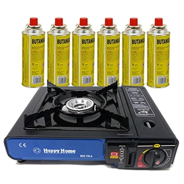 Kompakter Outdoor Gas-Camping-Kocher | Campingkocher inkl. 12 Gaskartuschen - 4