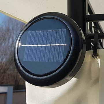Luxus LED - Pavillon 3x4m Minzo - inkl. Seitenwände mit LED Beleuchtung + Solarmodul Designer Gartenpavillon optional mit Moskitonetz Gartenzelt Partyzelt (mit Moskitonetz, anthrazit) - 3