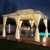 Luxus LED - Pavillon 3x4m Minzo - inkl. Seitenwände mit LED Beleuchtung + Solarmodul Designer Gartenpavillon optional mit Moskitonetz Gartenzelt Partyzelt (mit Moskitonetz, anthrazit) - 1