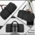 NEWHEY Reisetasche Groß 65L Faltbare Reisetaschen Leichte Sporttasche für männer mit Schuhfach für Weekender Herren Damen Duffel Taschen Schwarz - 5