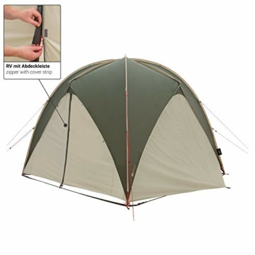 Qeedo Light Lime Trekking Pavillon Set-Angebot mit Seitenwänden, leicht (3,8 kg), kleines Packmaß (55 x 18 x 16 cm) - Rucksack-Packtasche, windstabil - 4