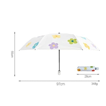 Regenschirm Kleiner Frischer Regenschirm Winddichter und süßer, Faltbarer Doppel-Sonnenschirm - 2