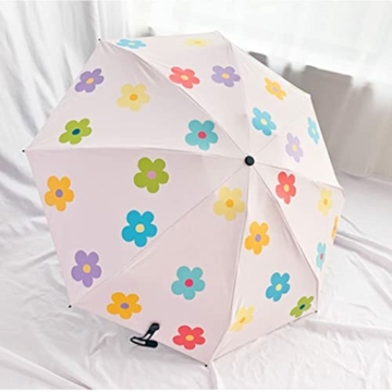 Regenschirm Kleiner Frischer Regenschirm Winddichter und süßer, Faltbarer Doppel-Sonnenschirm - 4