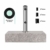 Sekey Granit Sonnenschirmständer mit Edelstahlrohr, Hochwertiger halb-Sockel, für Schirmstöcke bis 22-38 mm, Balkonschirmständer 25KG Grau - 2