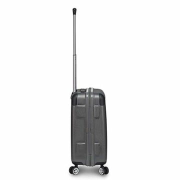 STRATIC Stripe Hartschalen-Koffer Trolley Reisekoffer Handgepäck Rollkoffer mit TSA-Schloss 4 Rollen besonders leicht und leise, S, Graphit - 3
