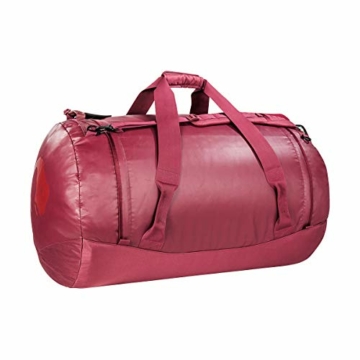 Tatonka Barrel XXL Reisetasche - 130 Liter - wasserfeste Tasche aus LKW-Plane mit Rucksackfunktion und großer Reißverschluss-Öffnung - Rucksacktasche - robust und pflegeleicht (bordeaux red) - 3