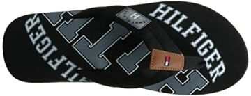 Tommy Hilfiger Herren Essential TH Beach Sandal Zehentrenner, Schwarz (Black 990), 43 EU - 11