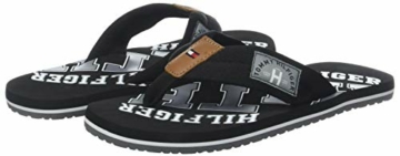 Tommy Hilfiger Herren Essential TH Beach Sandal Zehentrenner, Schwarz (Black 990), 43 EU - 12