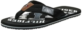 Tommy Hilfiger Herren Essential TH Beach Sandal Zehentrenner, Schwarz (Black 990), 43 EU - 1