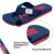 Ultrapower Flip-On Zehentrenner | Flip Flops | Badelatschen | Strandschuhe | Duschlatschen | Zehenstegpantolette | Bad | Sauna Schuhe | Sandalen | Blau/Rot | Gr.45 - 6