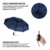 VON HEESEN® Regenschirm sturmfest bis 140 km/h - inkl. Schirm-Tasche & Reise-Etui - Taschenschirm mit Auf-Zu-Automatik, klein, leicht & kompakt, Teflon-Beschichtung, windsicher, stabil (Blau) - 5