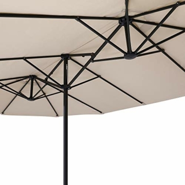 Zelsius Sonnenschirm | Taupe | Doppelsonnenschirm mit Handkurbel | 460x270 cm | Marktschirm | für Balkon und Garten - 2