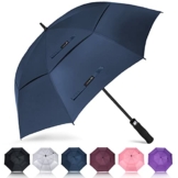 ZOMAKE Golf Regenschirm, Premium Qualität, 157cm Groß, Sturmsicher, Automatik - Automatisch zu öffnen, Regen- und Windresistent Golfschirme(Marineblau) - 1