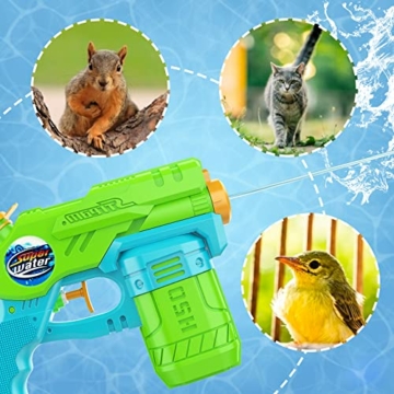 AOLUXLM 4X Wasserpistole Klein Pool mit großer Reichweite Spritzpistole Mini Wasser Pistole Kinder Spielzeug Garten Water Gun Wasserspritzpistole - 3