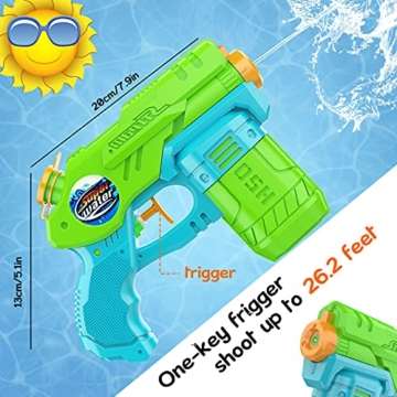 AOLUXLM 4X Wasserpistole Klein Pool mit großer Reichweite Spritzpistole Mini Wasser Pistole Kinder Spielzeug Garten Water Gun Wasserspritzpistole - 6