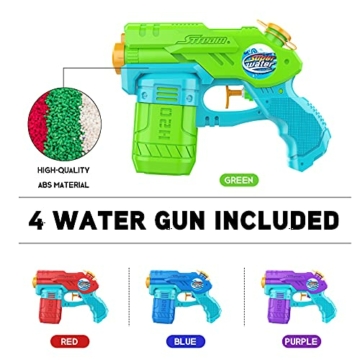 AOLUXLM 4X Wasserpistole Klein Pool mit großer Reichweite Spritzpistole Mini Wasser Pistole Kinder Spielzeug Garten Water Gun Wasserspritzpistole - 7