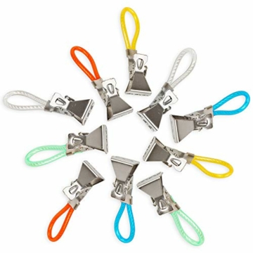 Aufhänger für Handtücher, Handtuchclips, Haken, Schlaufen, Set, Clips, Topflappen, Geschirrtücher, Klammern, Klips ohne nähen, zum aufhängen, 10er Pack - 2