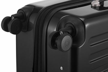 Hauptstadtkoffer - Alex 4 Doppel Rollen Hartschalen Reisekoffer, 55 cm, 42 L, Schwarz - 7