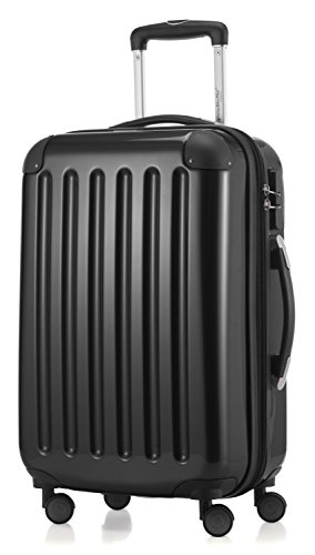 Hauptstadtkoffer - Alex 4 Doppel Rollen Hartschalen Reisekoffer, 55 cm, 42 L, Schwarz - 1
