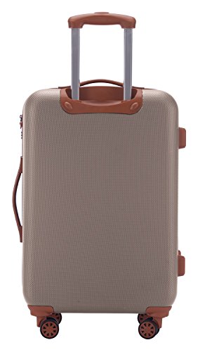 HAUPTSTADTKOFFER - Wannsee - Mittelgroßer Hartschalen-Koffer Trolley Rollkoffer Reisekoffer, TSA, 68 cm, 63 Liter, Champagner/Braun - 6
