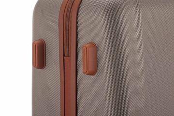 HAUPTSTADTKOFFER - Wannsee - Mittelgroßer Hartschalen-Koffer Trolley Rollkoffer Reisekoffer, TSA, 68 cm, 63 Liter, Champagner/Braun - 8