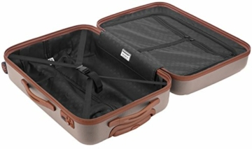 HAUPTSTADTKOFFER - Wannsee - Mittelgroßer Hartschalen-Koffer Trolley Rollkoffer Reisekoffer, TSA, 68 cm, 63 Liter, Champagner/Braun - 9