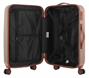 HAUPTSTADTKOFFER - Wannsee - Mittelgroßer Hartschalen-Koffer Trolley Rollkoffer Reisekoffer, TSA, 68 cm, 63 Liter, Champagner/Braun - 10