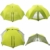 HOMECALL Strandschirm mit Fenster und Windschutz - UV-beständiges Polyester - Grün - 3