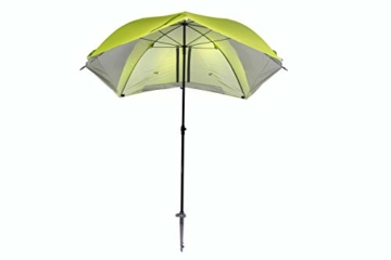 HOMECALL Strandschirm mit Fenster und Windschutz - UV-beständiges Polyester - Grün - 6