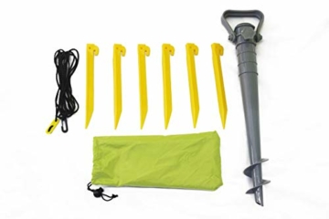 HOMECALL Strandschirm mit Fenster und Windschutz - UV-beständiges Polyester - Grün - 7