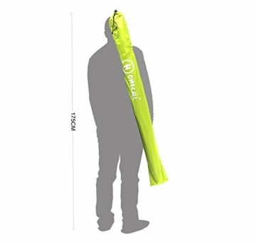 HOMECALL Strandschirm mit Fenster und Windschutz - UV-beständiges Polyester - Grün - 8