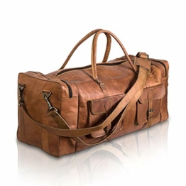 KPL Große 32-Zoll-Seesack für Herren Reisetasche aus Leder über Nacht Sport-Wochenendtasche - 1