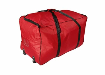 Reisetasche Sporttaschen großer Wagen 140 Liter mit Rollen. Größe XXL (Rot) - 1