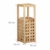Relaxdays Schirmständer Walnuss, quadratisch, Schirmhalter, Regenschirmständer, Holz, H x B x T: 50 x 18 x 18 cm, natur - 4