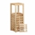 Relaxdays Schirmständer Walnuss, quadratisch, Schirmhalter, Regenschirmständer, Holz, H x B x T: 50 x 18 x 18 cm, natur - 6