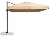 Schneider Sonnenschirm Rhodos, anthrazit, 300 x 300 cm quadratisch, 782-15, Gestell Alu/Stahl, Bespannung Polyester, 24 kg - 1