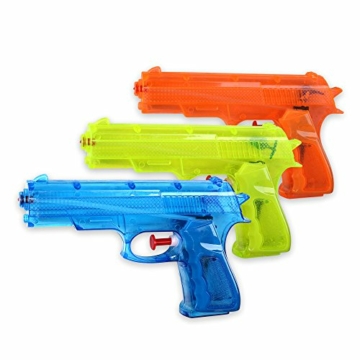 Schramm® 3 Stück Wasserpistolen 'klassisch' ca. 17cm x 12cm Wasserpistole Wasser Spritzpistole Wassergewehr - 4