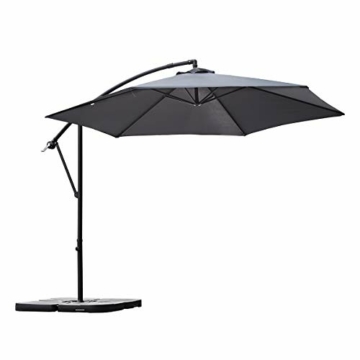 Sekey® Ampelschirm 300 cm Sonnenschirm Gartenschirm Kurbelschirm mit Kurbelvorrichtung Sonnenschutz UV50+ - 1
