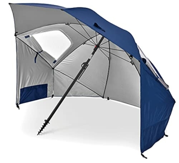 SportBrella Premiere Umbrella, Multi-Purpose Sun Umbrella for Garden, Easy Folding Setup, Blue, 8ft/244cm Einheitsgröße - 8