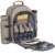 Sunflora Picknickrucksack 4 Personen Picknickset mit Isoliertem Kühlfach und Decke für Camping Outdoor (Beige) - 8