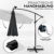 tillvex Alu Ampelschirm LED Solar Ø 300 cm mit Kurbel Anthrazit | Sonnenschirm mit An-/Ausschalter | Gartenschirm UV-Schutz Aluminium | Kurbelschirm mit Ständer Marktschirm wasserdicht - 3