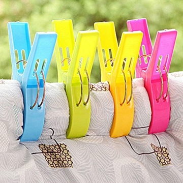 Vicloon Badetuch Clips 12 Stück große Wäscheklammern Handtuchklemmen Strandtuchklammern Clips Winddicht Klammern auf Strand und Sonnenliegen für Wäsche Strandtuch, Badetuch, Teppich (12 PCS) - 5